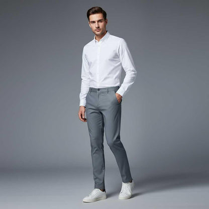 Saul Men's Slim Fit Stretch Chinos | Men's Trousers